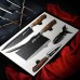 5 PCS Kitchen Knife Set Non-stick Coating Stainless Steel Chef Knife Carving Knife Cleaver Scissors for Kitchen